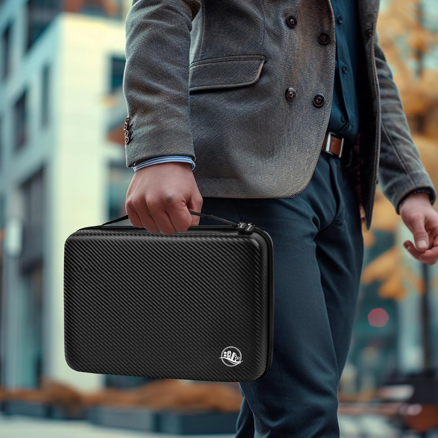 Hard Travel Case for Hair Clippers, Hair Cutting Barber Supplies Organizer Bag, Trimmer Storage Holder for Ufree/For Wahl/For Andis Men Razor Guard Grooming Kits -Black