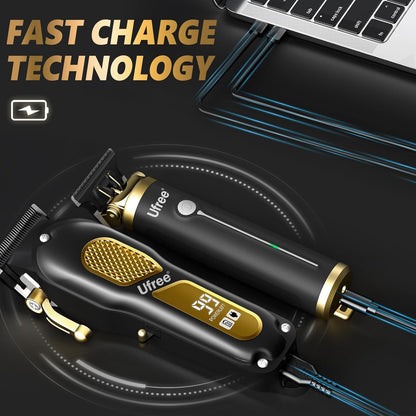 Hair Clippers for Men, Professional Clippers and Trimmers Set, Cordless Clippers for Hair Cutting, Beard Trimmer, Barber Clippers, Rechargeable Electric Shaver, Gifts for Men