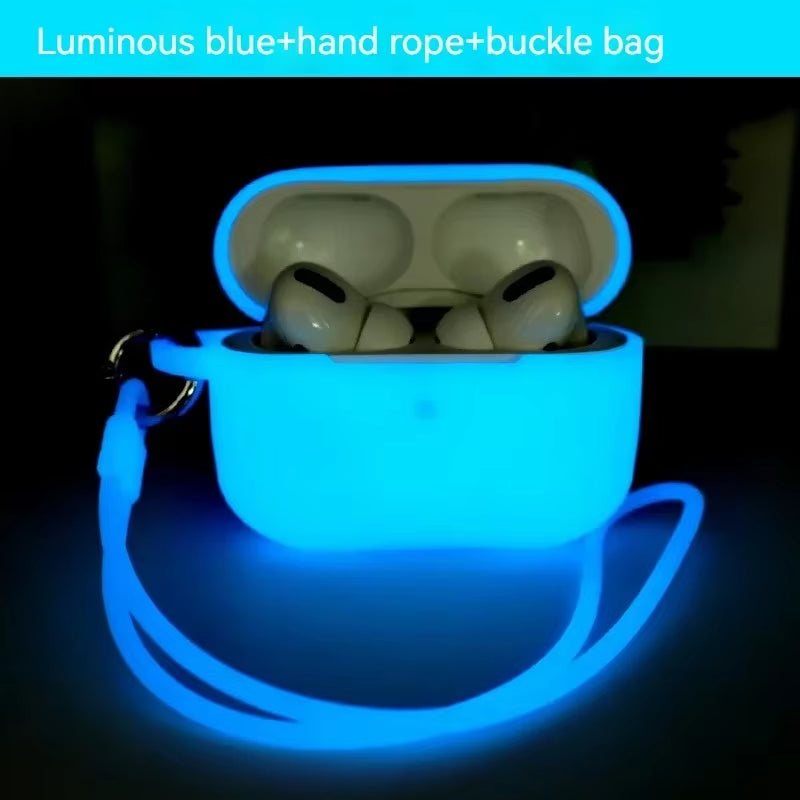 For Apple Airpods 3 Pro 2 Case Protective Case Luminous Silicone Case for Airpods Pro 2 3 Glowing in Dark Earphone Protector Box