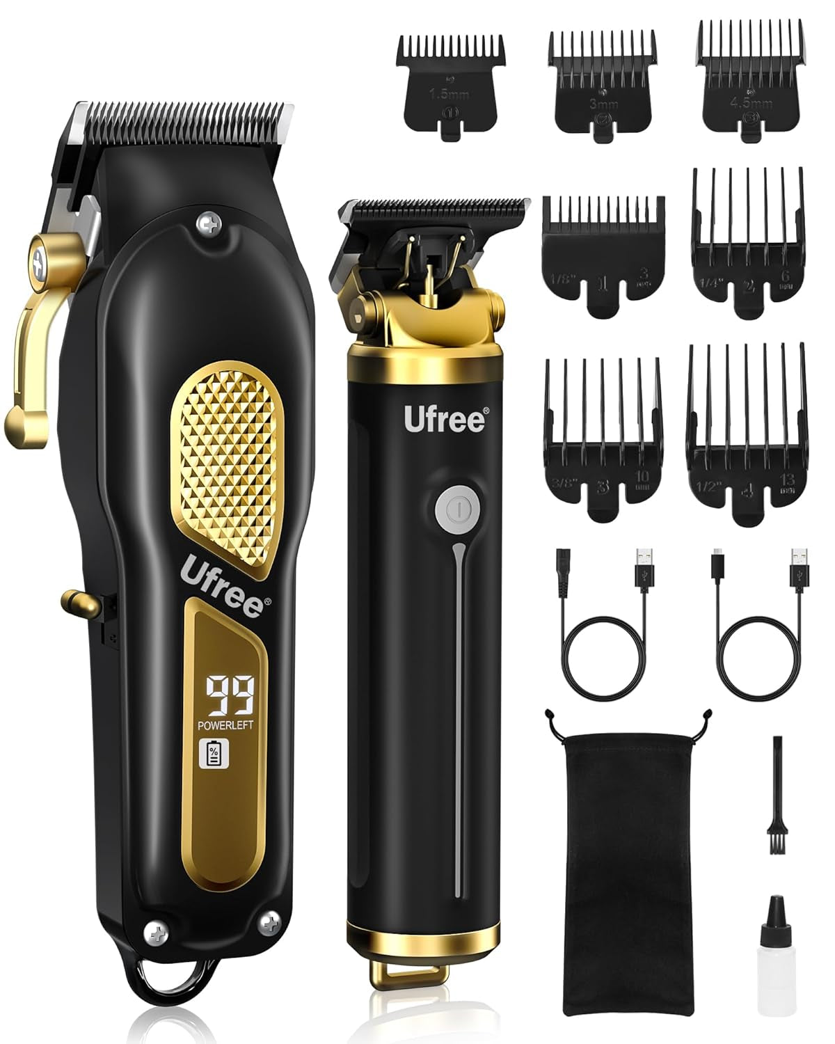 Hair Clippers for Men, Professional Clippers and Trimmers Set, Cordless Clippers for Hair Cutting, Beard Trimmer, Barber Clippers, Rechargeable Electric Shaver, Gifts for Men