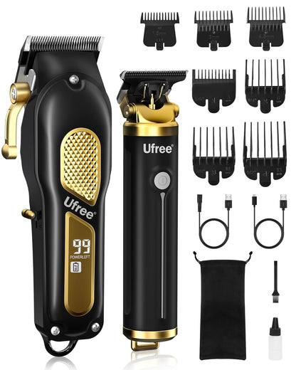 Hair Clippers for Men, Professional Clippers and Trimmers Set, Cordless Clippers for Hair Cutting, Beard Trimmer, Barber Clippers, Rechargeable Electric Shaver, Gifts for Men