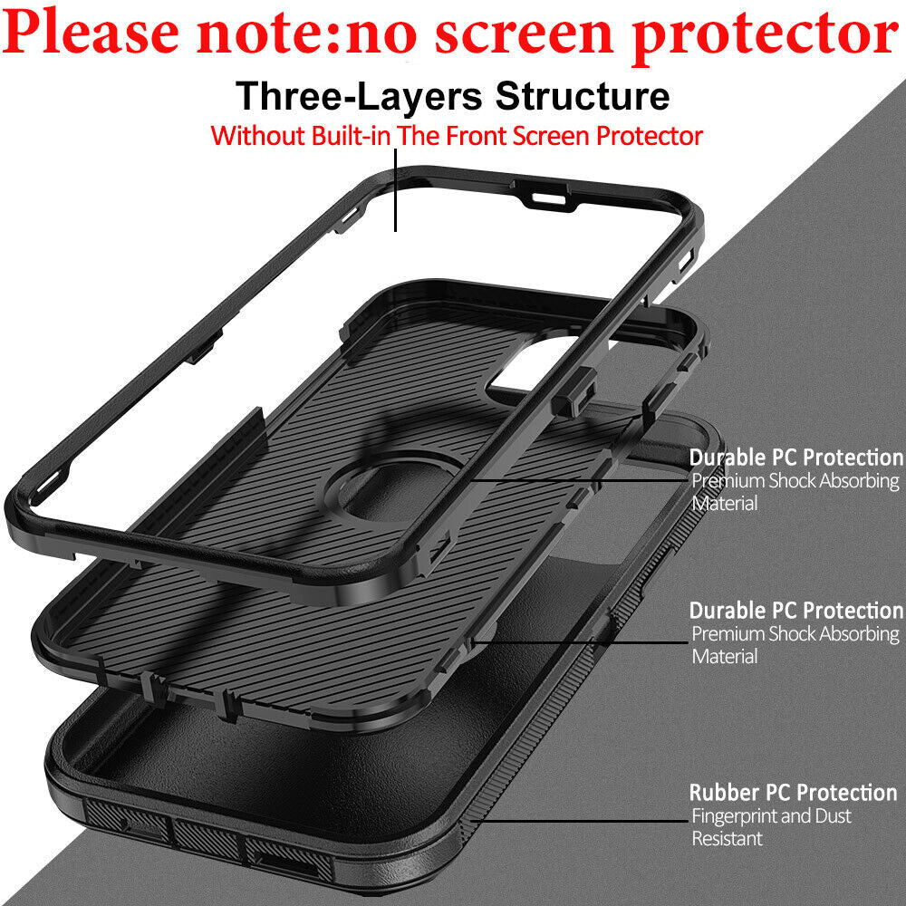 For Iphone 15 Pro Max 14 13 12 11 XR Phone Case Heavy Duty Shockproof Cover