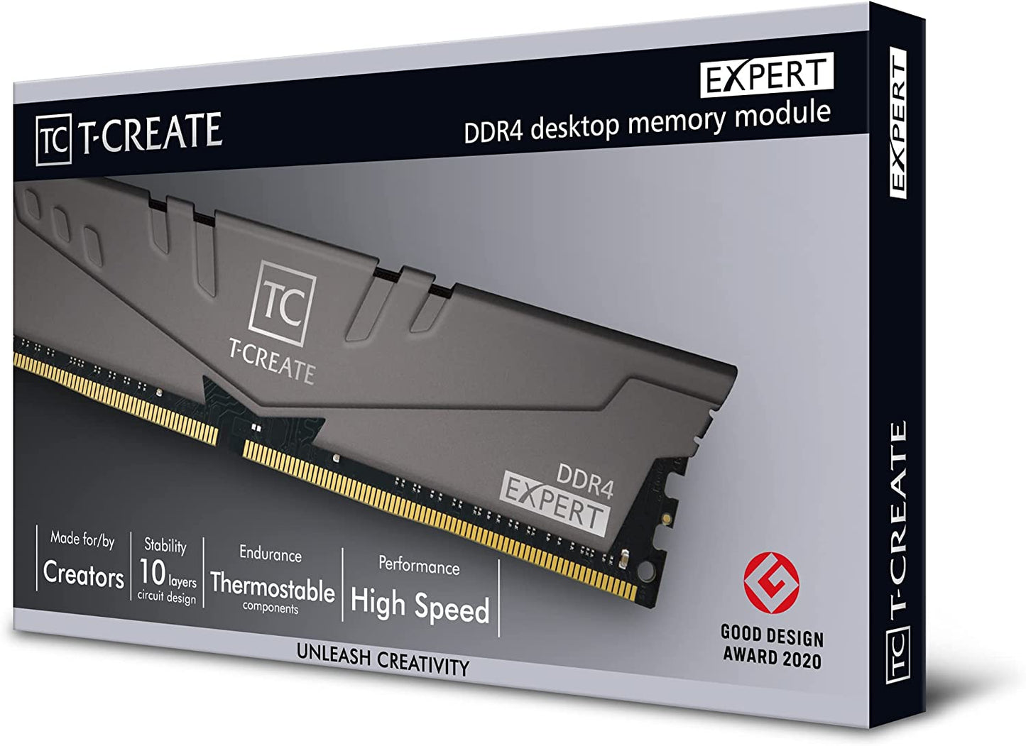 T-Create Expert Overclocking 10L DDR4 64GB Kit (2 X 32GB) 3200Mhz (PC4 25600) CL16 Desktop Memory Module Ram - TTCED464G3200HC16FDC01