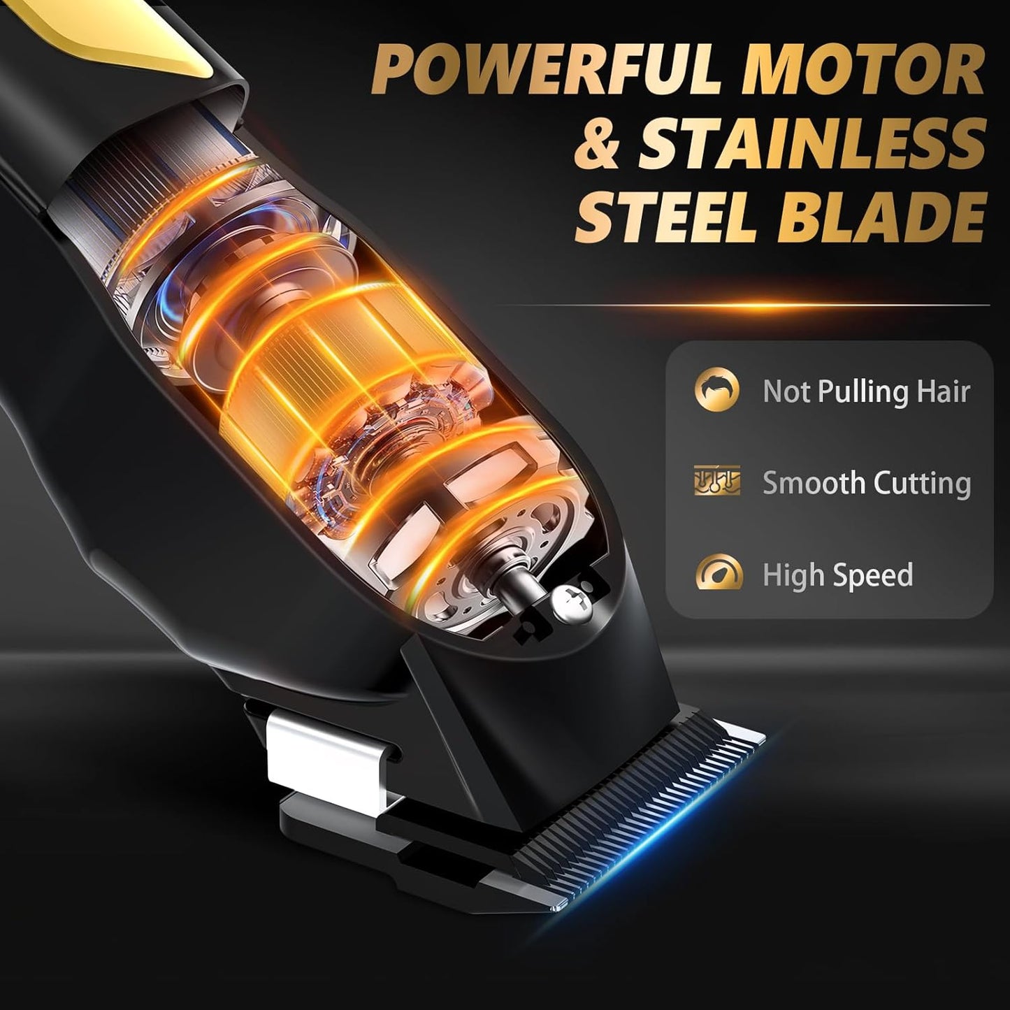 Hair Clippers for Men, Professional Clippers and Trimmers Set, Cordless Clippers for Hair Cutting, Beard Trimmer, Barber Clippers, Rechargeable Electric Shaver, Gifts for Men