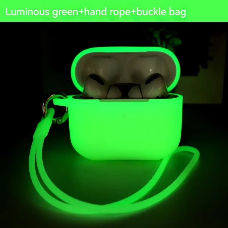 For Apple Airpods 3 Pro 2 Case Protective Case Luminous Silicone Case for Airpods Pro 2 3 Glowing in Dark Earphone Protector Box