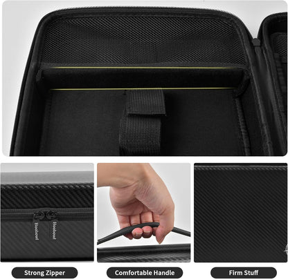 Hard Travel Case for Hair Clippers, Hair Cutting Barber Supplies Organizer Bag, Trimmer Storage Holder for Ufree/For Wahl/For Andis Men Razor Guard Grooming Kits -Black