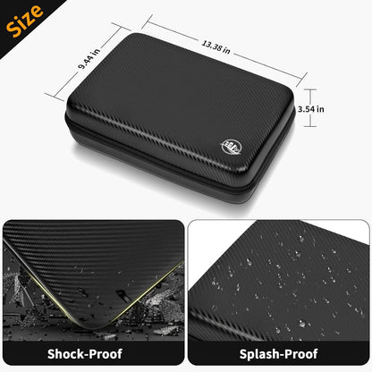 Hard Travel Case for Hair Clippers, Hair Cutting Barber Supplies Organizer Bag, Trimmer Storage Holder for Ufree/For Wahl/For Andis Men Razor Guard Grooming Kits -Black