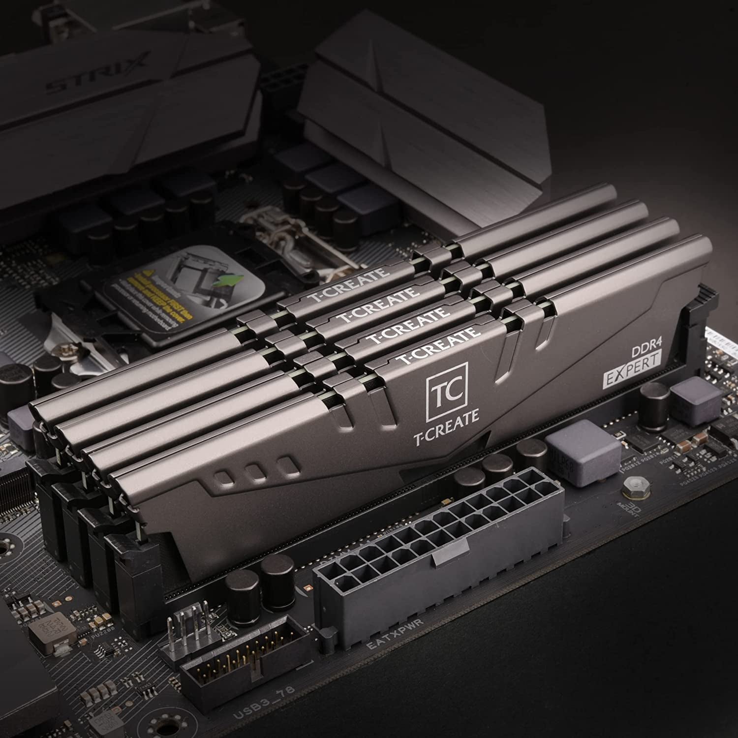 T-Create Expert Overclocking 10L DDR4 64GB Kit (2 X 32GB) 3200Mhz (PC4 25600) CL16 Desktop Memory Module Ram - TTCED464G3200HC16FDC01