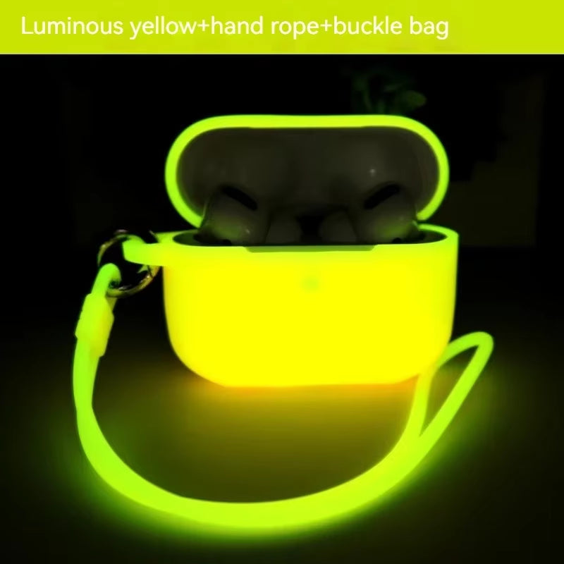 For Apple Airpods 3 Pro 2 Case Protective Case Luminous Silicone Case for Airpods Pro 2 3 Glowing in Dark Earphone Protector Box